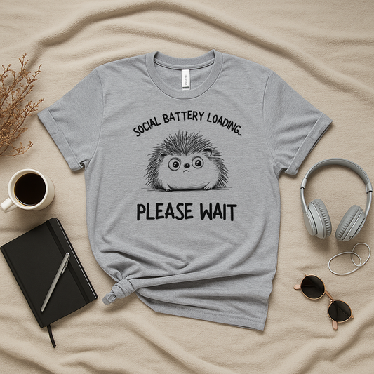 Social Battery Loading Please Wait T-Shirt